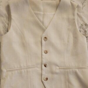 White button up vest